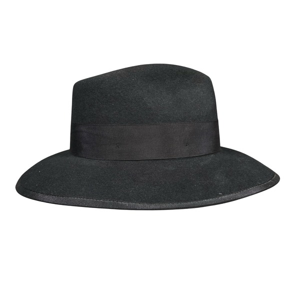 Scala Classico New Yorker Zoot Black 100% Wool Hat Adult Medium Mens - Picture 5 of 15